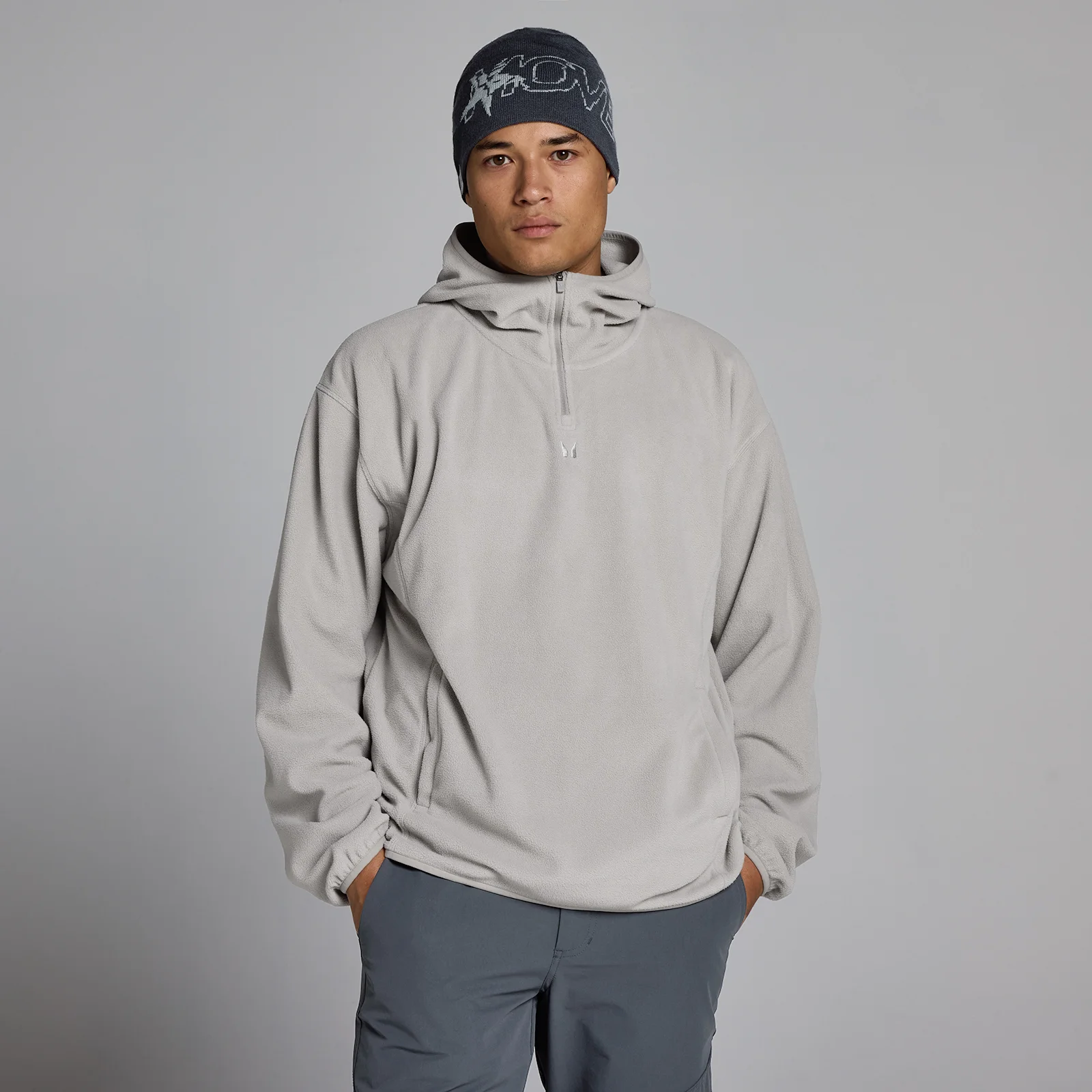 Sudadera con capucha y cremallera 1/4 de felpa para hombre de MP - Sustained Grey - M Imagen 1