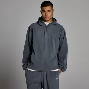 Sudadera con capucha y cremallera 1/4 de felpa para hombre de MP - Granite - Size M