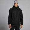 Sudadera con capucha y cremallera 1/4 de felpa para hombre de MP - Negro