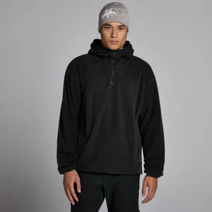 Sudadera con capucha y cremallera 1/4 de felpa para hombre de MP - Negro - Size XS