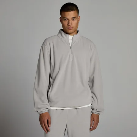 Forro polar con cremallera 1/4 para hombre de MP - Gris sostenido