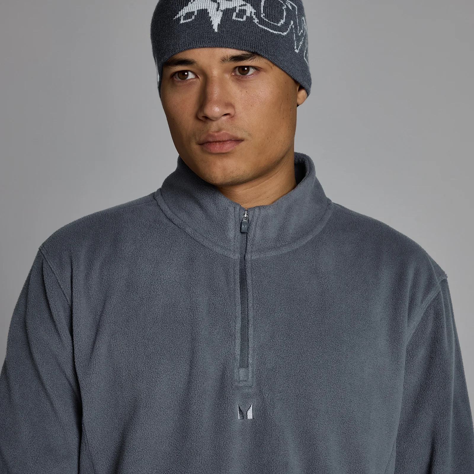 Forro polar con cremallera 1/4 para hombre de MP - Granite - M Imagen 4