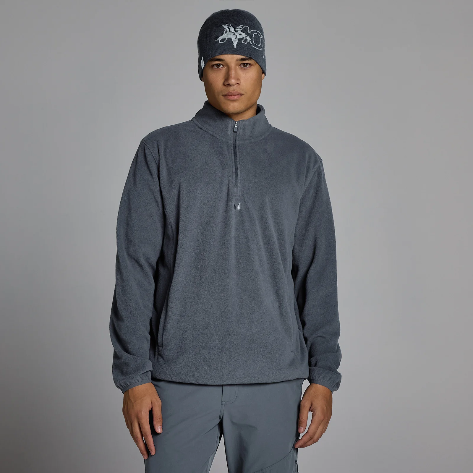 Forro polar con cremallera 1/4 para hombre de MP - Granite - M Imagen 1