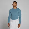 Camiseta de manga larga acanalada muscle fit Lift para hombre de MP - Pizarra medianoche