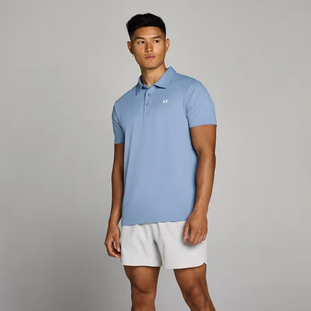 Polo de training para hombre de MP - Azul niebla