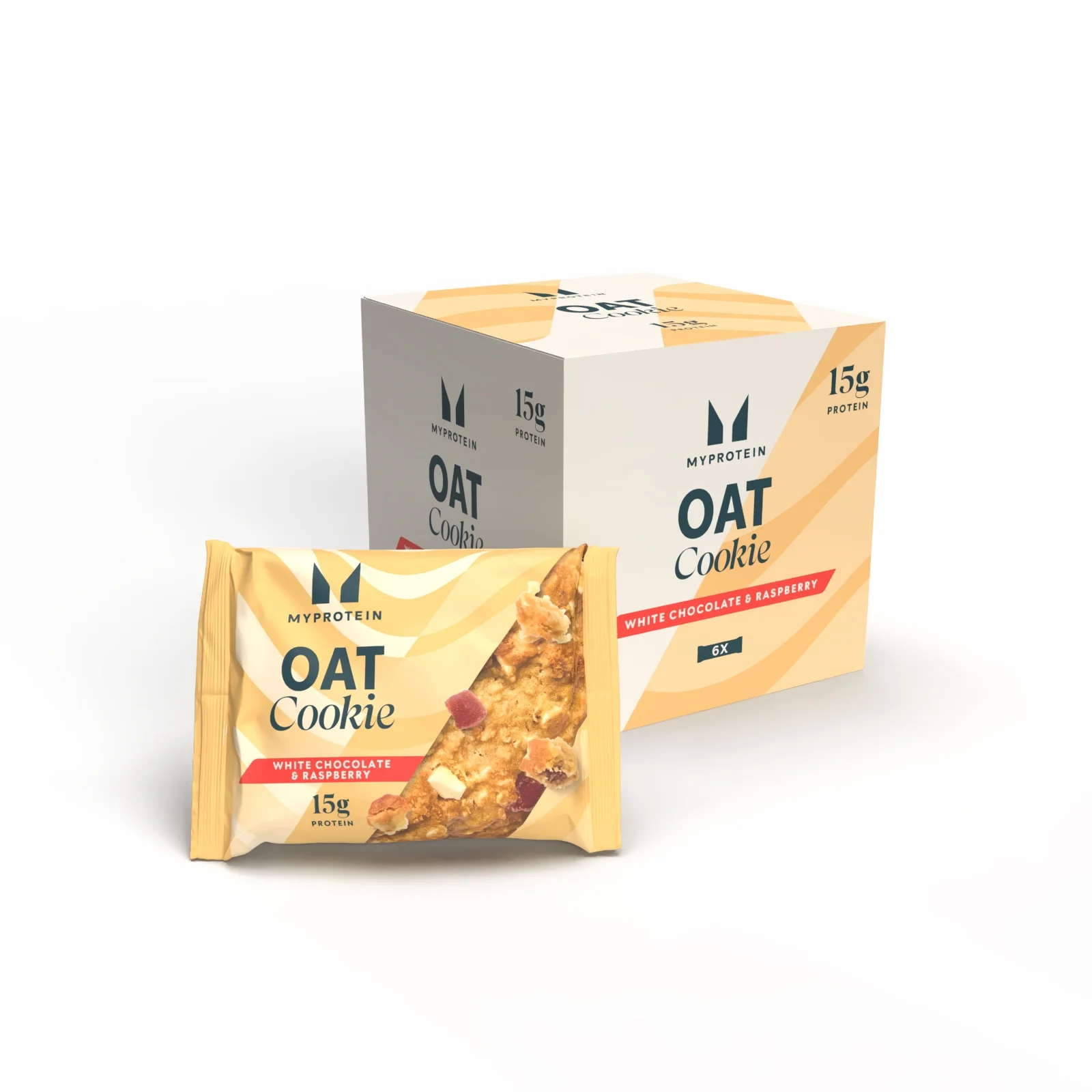 Cookie Proteica al Horno - 6 x 65g - White Chocolate and Raspberry (Oat) Imagen 1