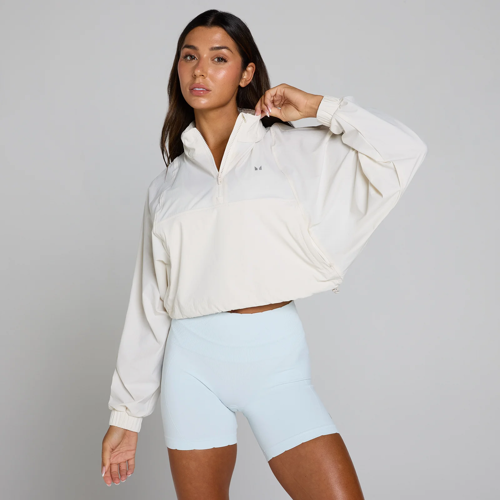 MP Women's Tempo Ultra 1/4 Zip Woven Jacket - Mist - S Imagen 1