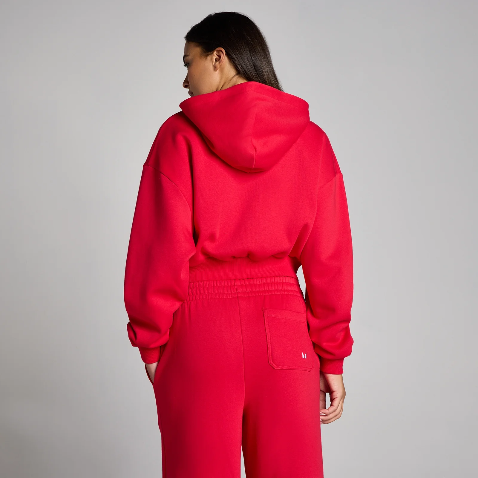 MP Mujer Basic Zip Through Cropped Sudadera con Capucha - Chilli - XS Imagen 2