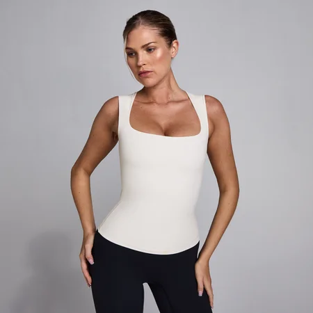 Camiseta de tirantes SculptForm de cuello cuadrado para mujer de MP - Pearl