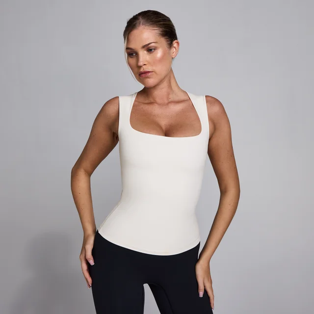 Camiseta de tirantes SculptForm de cuello cuadrado para mujer de MP - Pearl