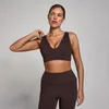 Sujetador deportivo largo de cuello en V SculptForm para mujer de MP - Chocolate