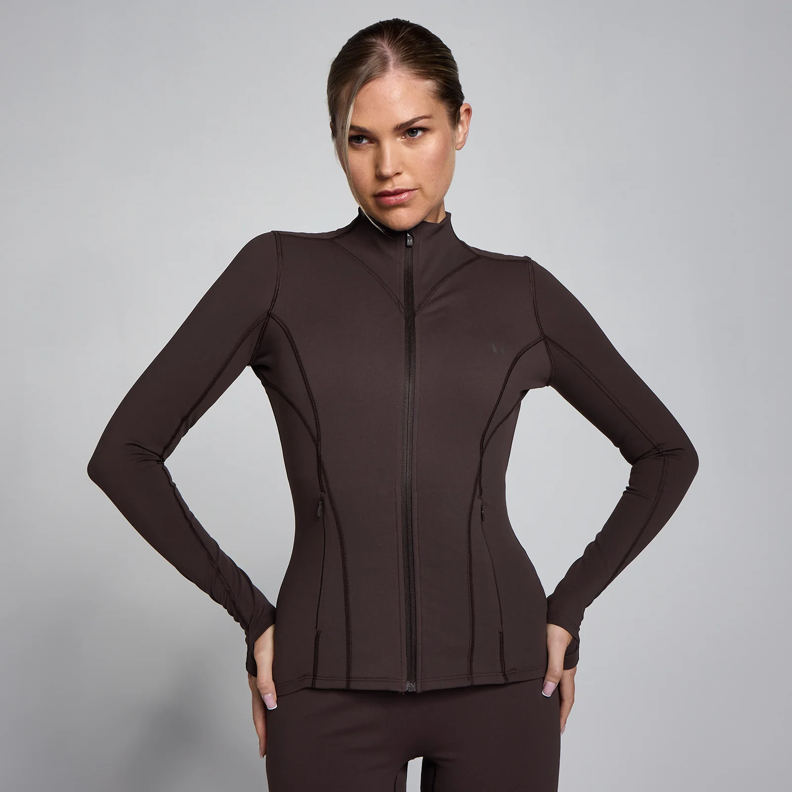 Chaqueta con cremallera SculptForm para mujer de MP - Chocolate - XS Imagen 1