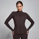 Chaqueta con cremallera SculptForm para mujer de MP - Chocolate