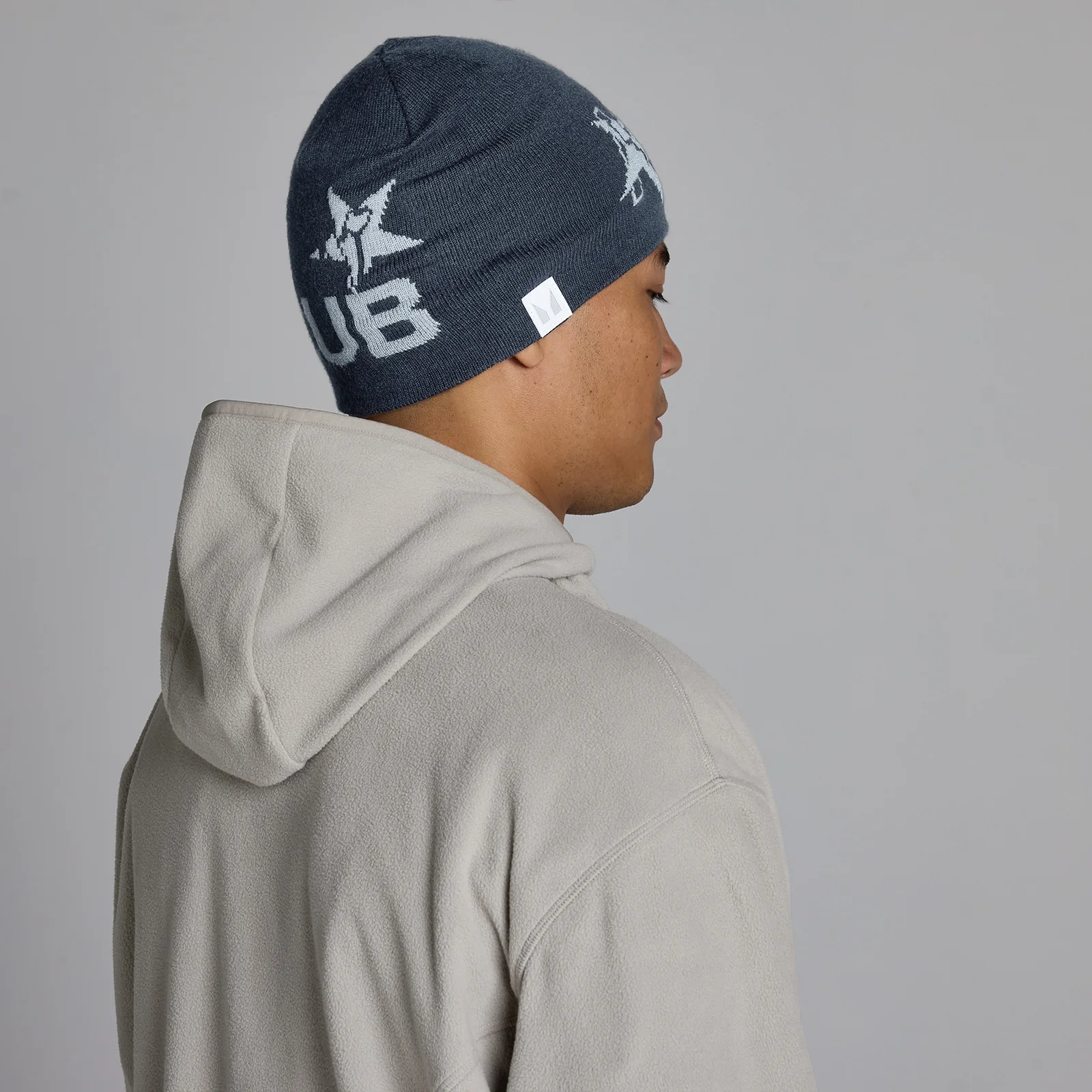 Gorro de punto con gráfico Move Club de MP - Granito Imagen 2
