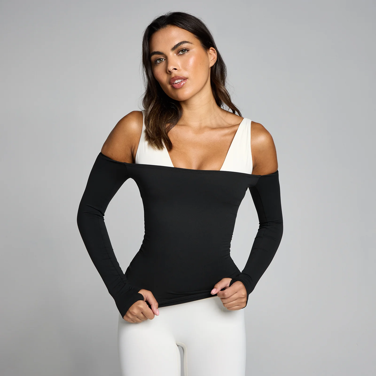 MP Mujer Tempo Off The Shoulder LS Top - Negro - S Imagen 1