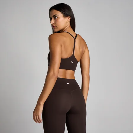 Sujetador deportivo cruzado con tirantes Tempo para mujer de MP - Chocolate