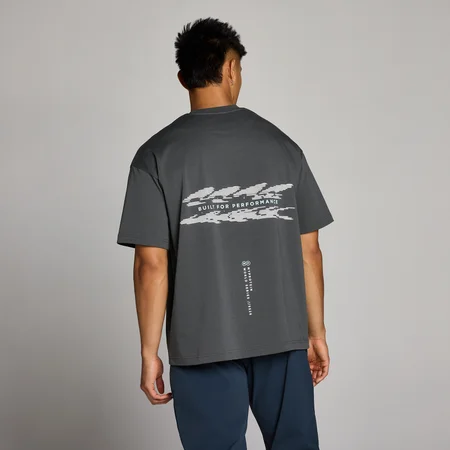 Camiseta gráfica Hybrid Built For Performance para hombre de MP - Gris oscuro
