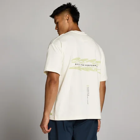 Camiseta gráfica Hybrid Built For Performance para hombre de MP - Blanco vintage