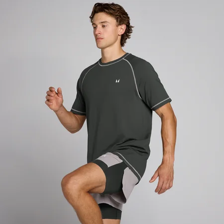 Camiseta Velocity Ultra sin costuras para hombre de MP - Negro lavado