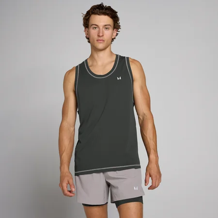Camiseta de tirantes Velocity Ultra Seamless para hombre de MP - Negro lavado