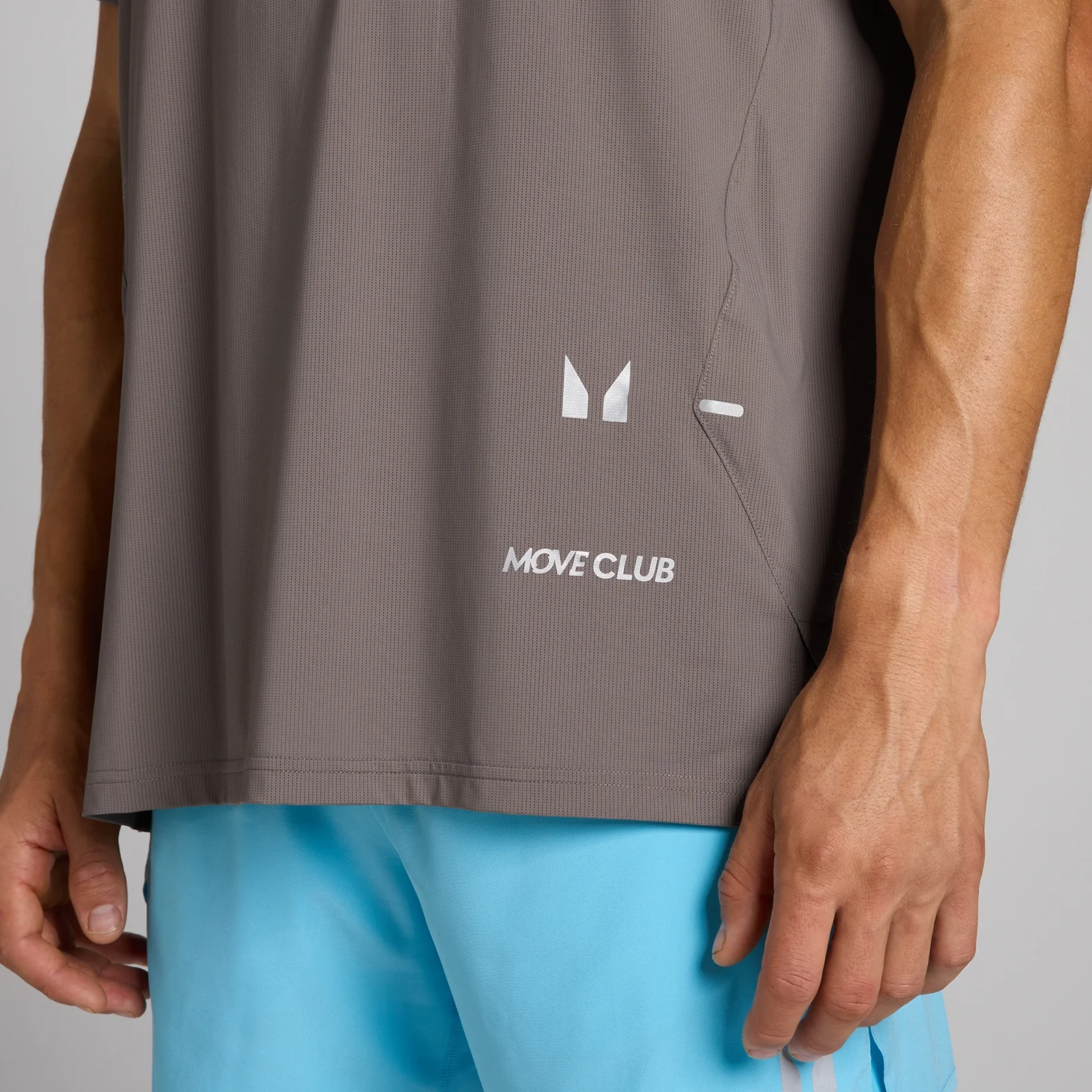 Camiseta Hybrid Mesh para hombre de MP - Gris ceniza - M Imagen 4
