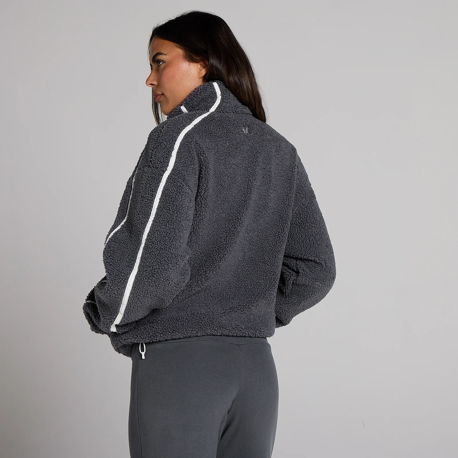 Chaqueta con cremallera y ribete de felpa para mujer de MP - Robust Grey - XS Imagen 2