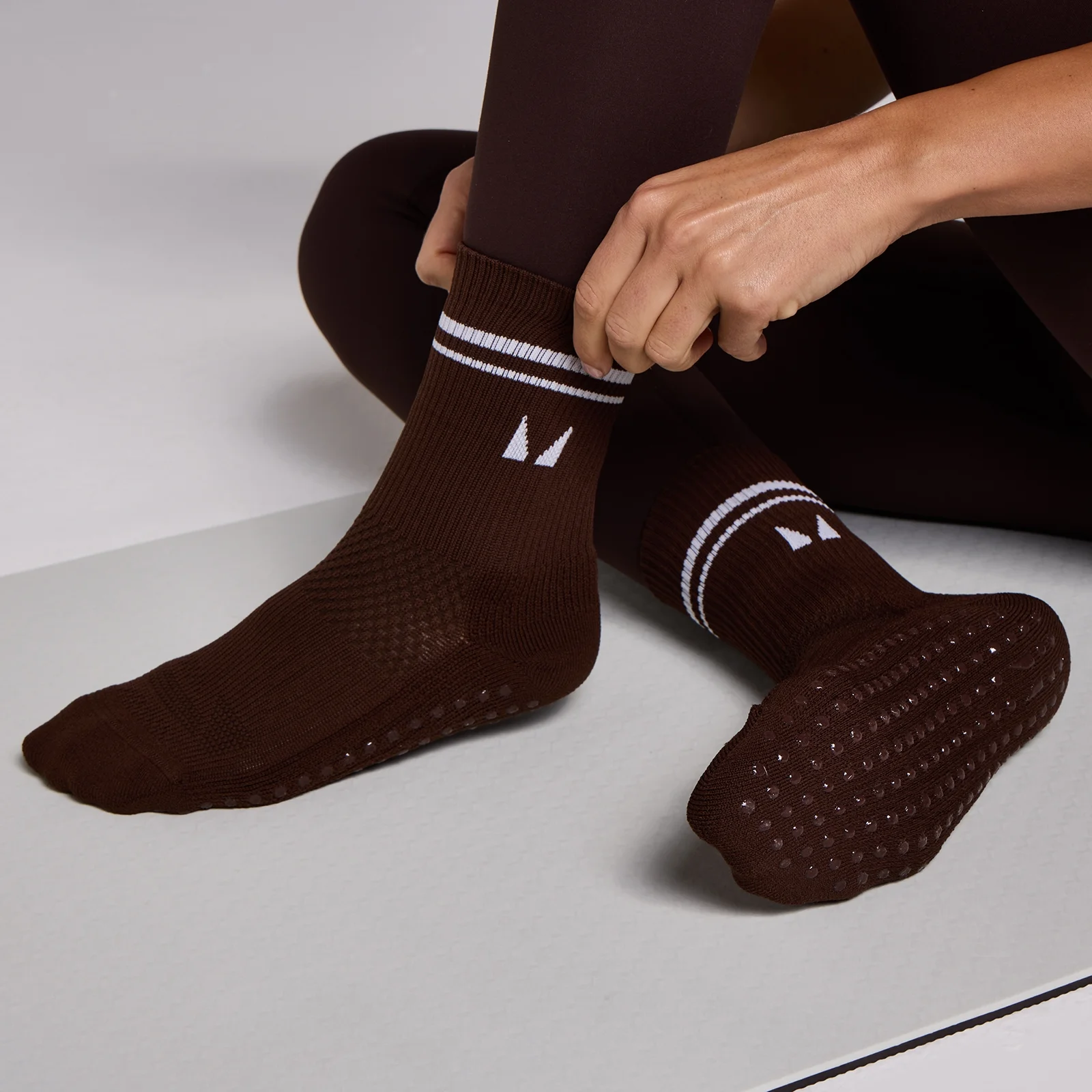 MP Pilates Socks (2 pack) - Cocoa/Pearl - UK 2-5 Imagen 4
