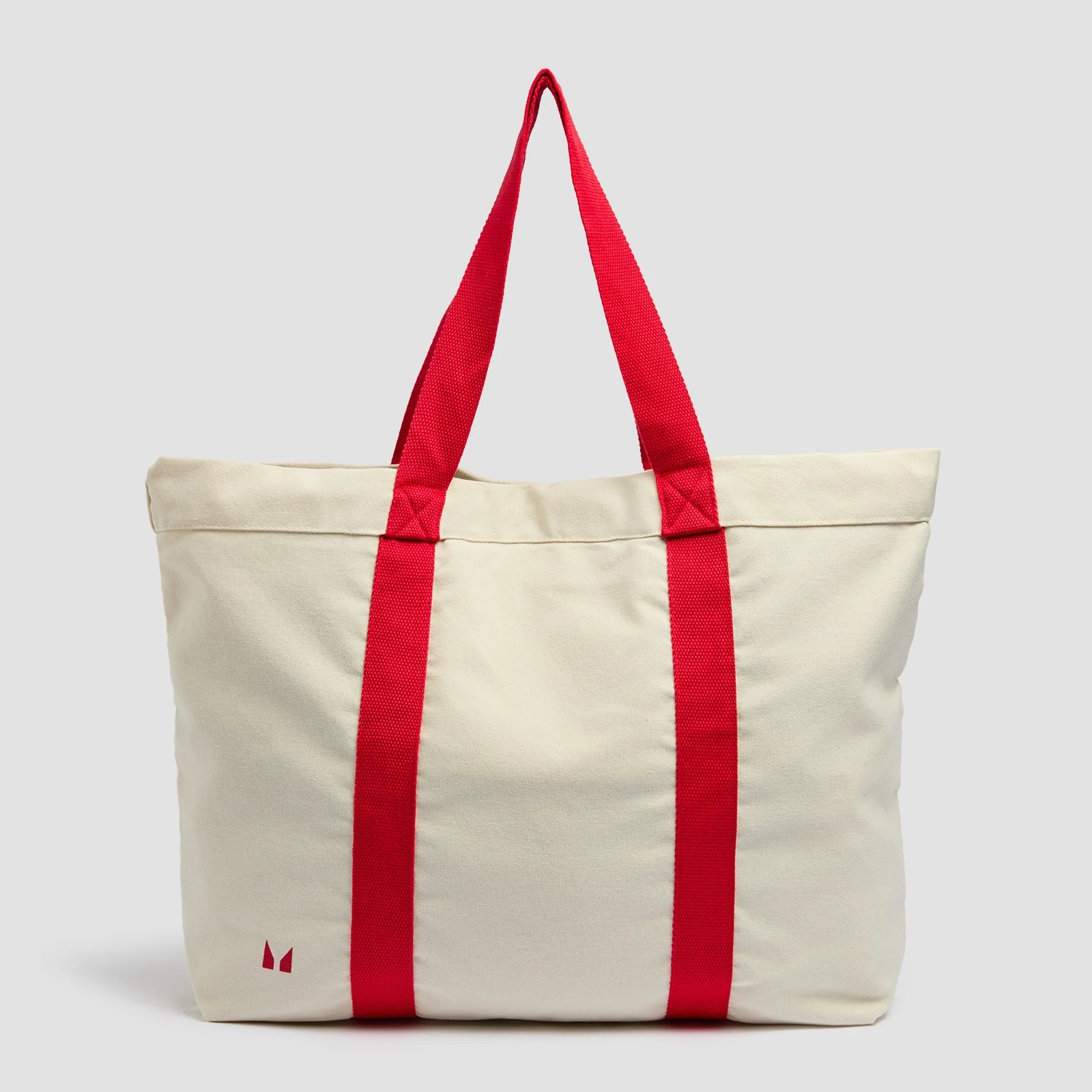 Bolsa de algodón tipo tote de dos tonos de MP - Algodón natural/Chilli Imagen 3