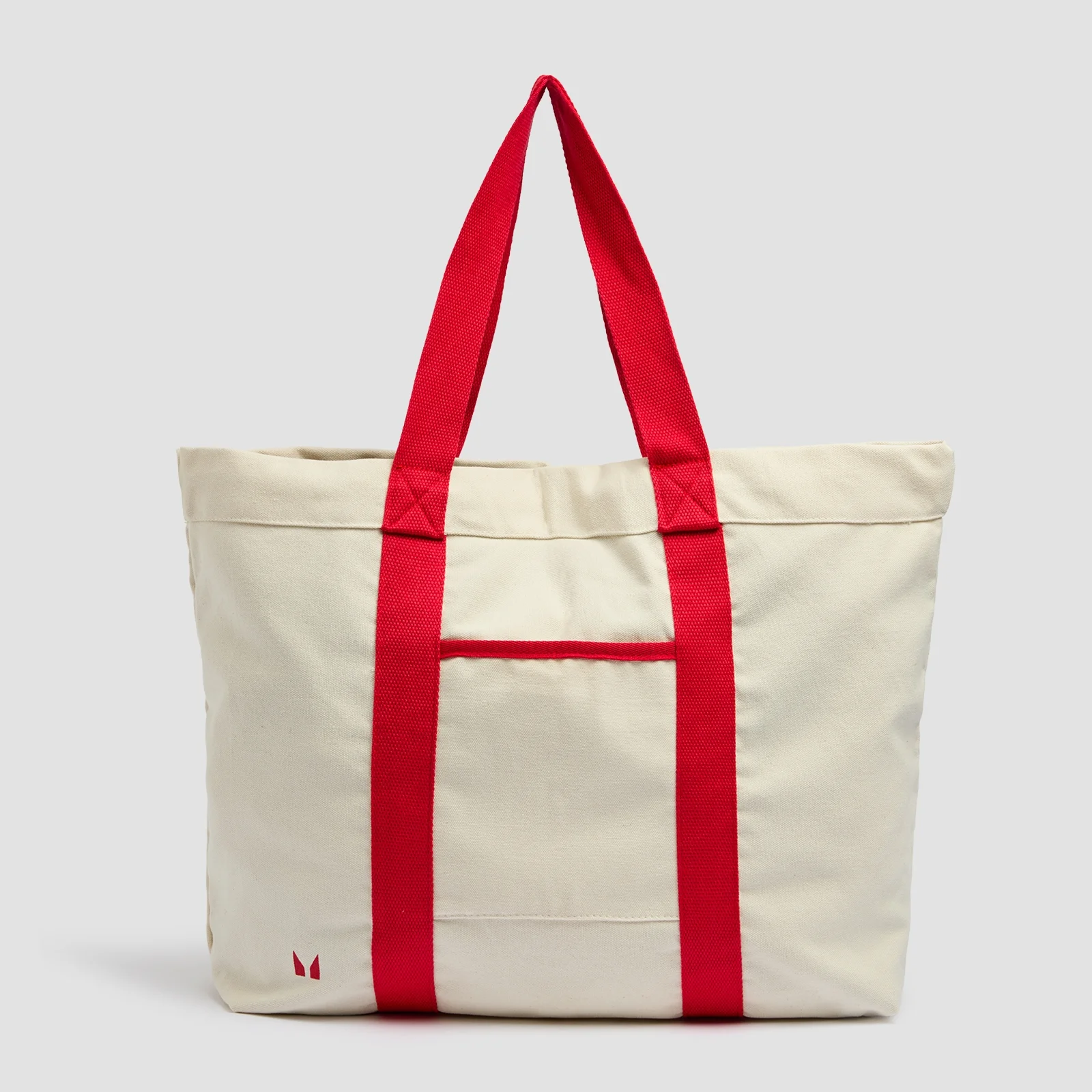 Bolsa de algodón tipo tote de dos tonos de MP - Algodón natural/Chilli Imagen 2