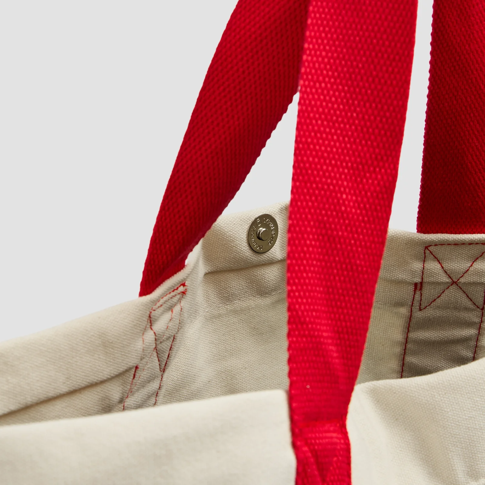Bolsa de algodón tipo tote de dos tonos de MP - Algodón natural/Chilli Imagen 5