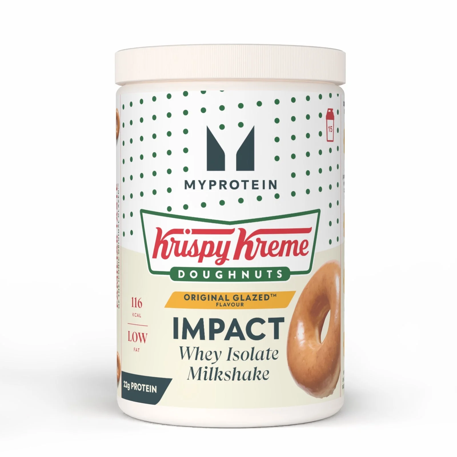 Impact Whey Isolate Milkshake – Krispy Kreme® - 480g - 15raciones - Original Glazed™ doughnut Imagen 1