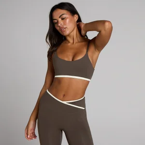 Sujetador deportivo Tempo Contrast para mujer de MP - Chocolate - Size XS