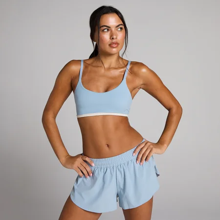 Sujetador deportivo Tempo Contrast para mujer de MP - Azul denim