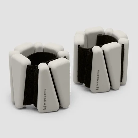 Pesas de tobillo/muñeca de silicona de Myprotein con bolsa (2 lbs) - Perla