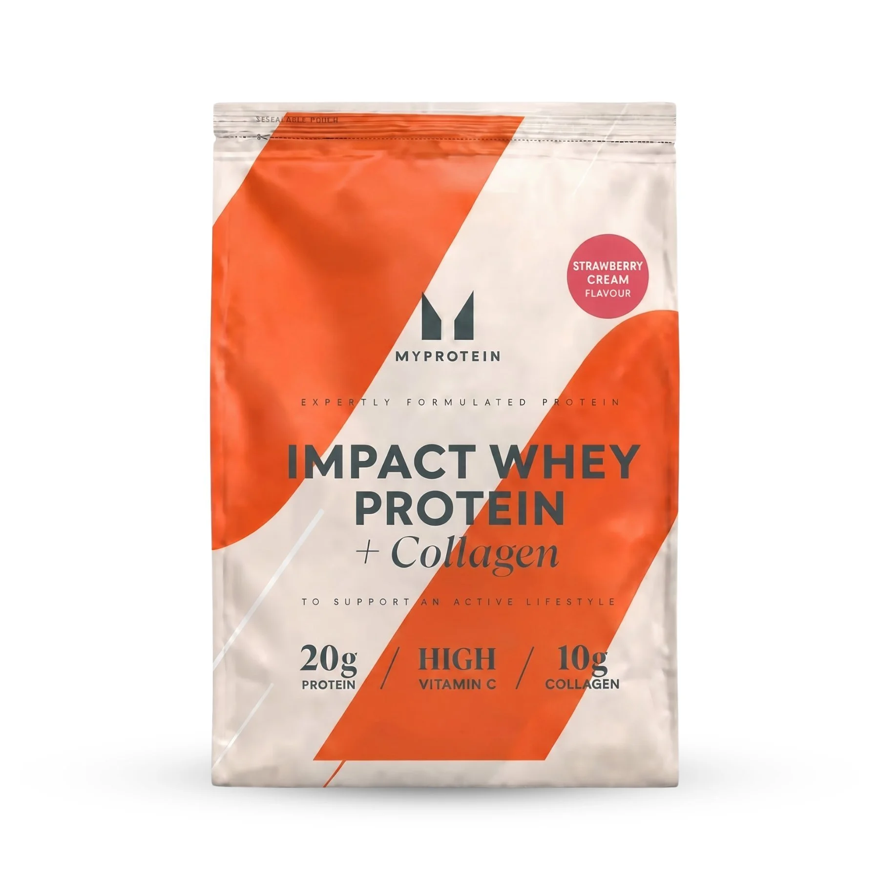Impact Whey Protein + Colágeno - 360g - 15raciones - Crema de Fresas Imagen 1