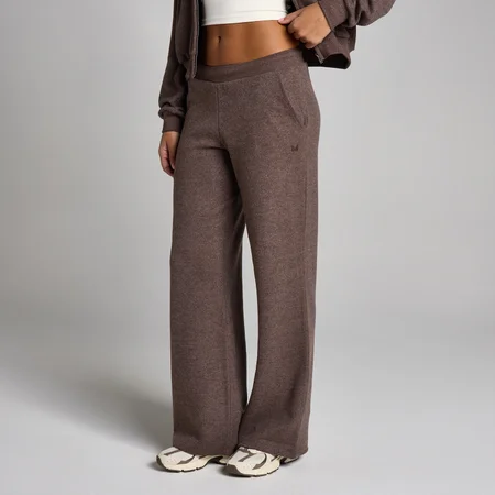Pantalón de chándal de pierna recta y tiro medio Soft Touch para mujer de MP - Chocolate jaspeado