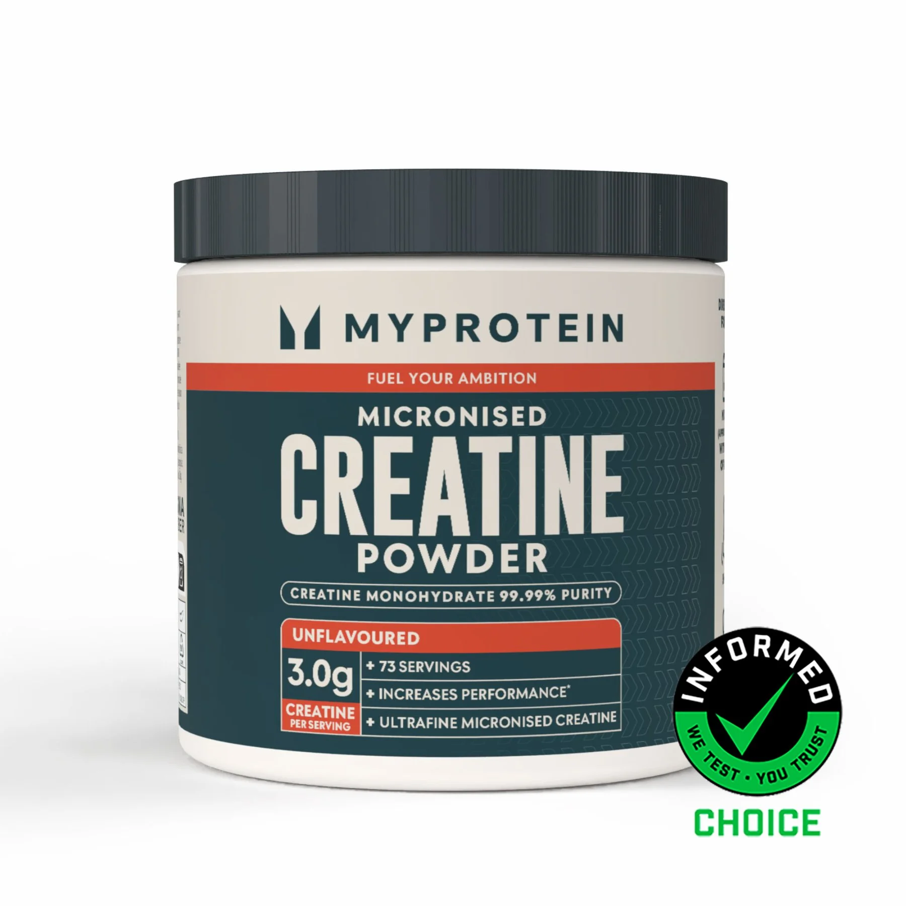 Creatina en polvo micronizada - 250g - 73raciones - Sin Sabor Imagen 1