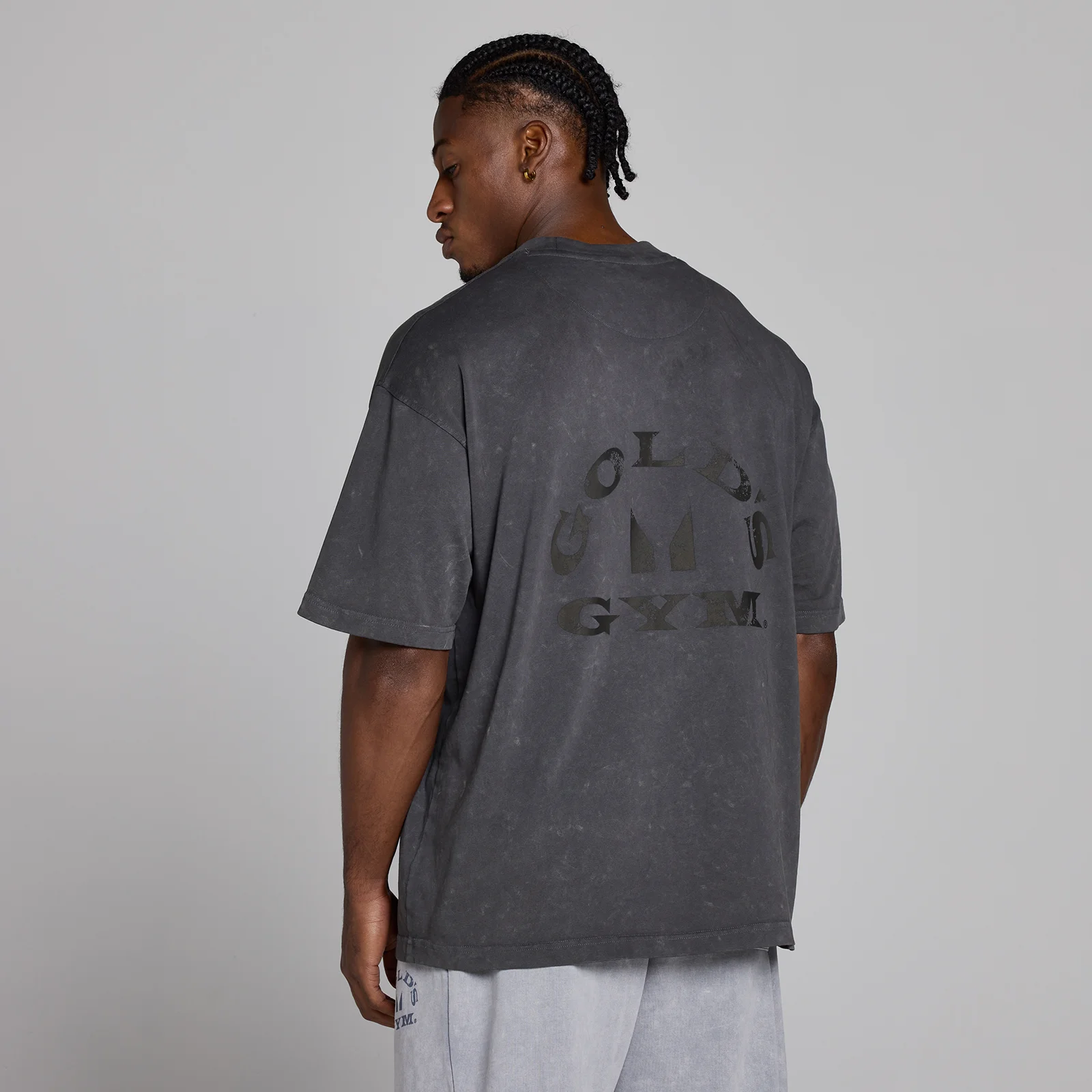 MP X Gold's Hombre Washed Graphic Oversized Camiseta - Washed Coal - XS Imagen 4