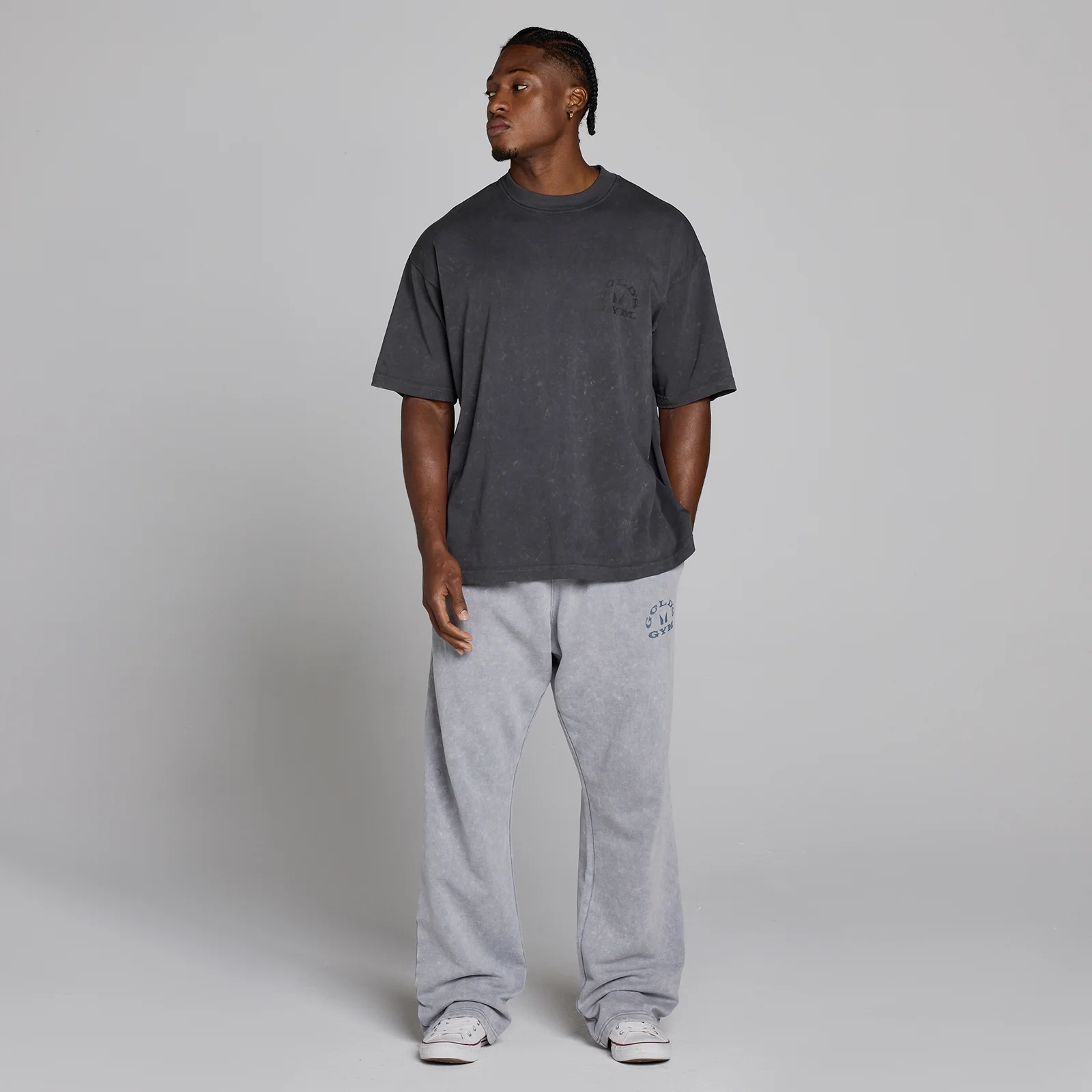 MP X Gold's Hombre Washed Graphic Oversized Camiseta - Washed Coal - XS Imagen 5