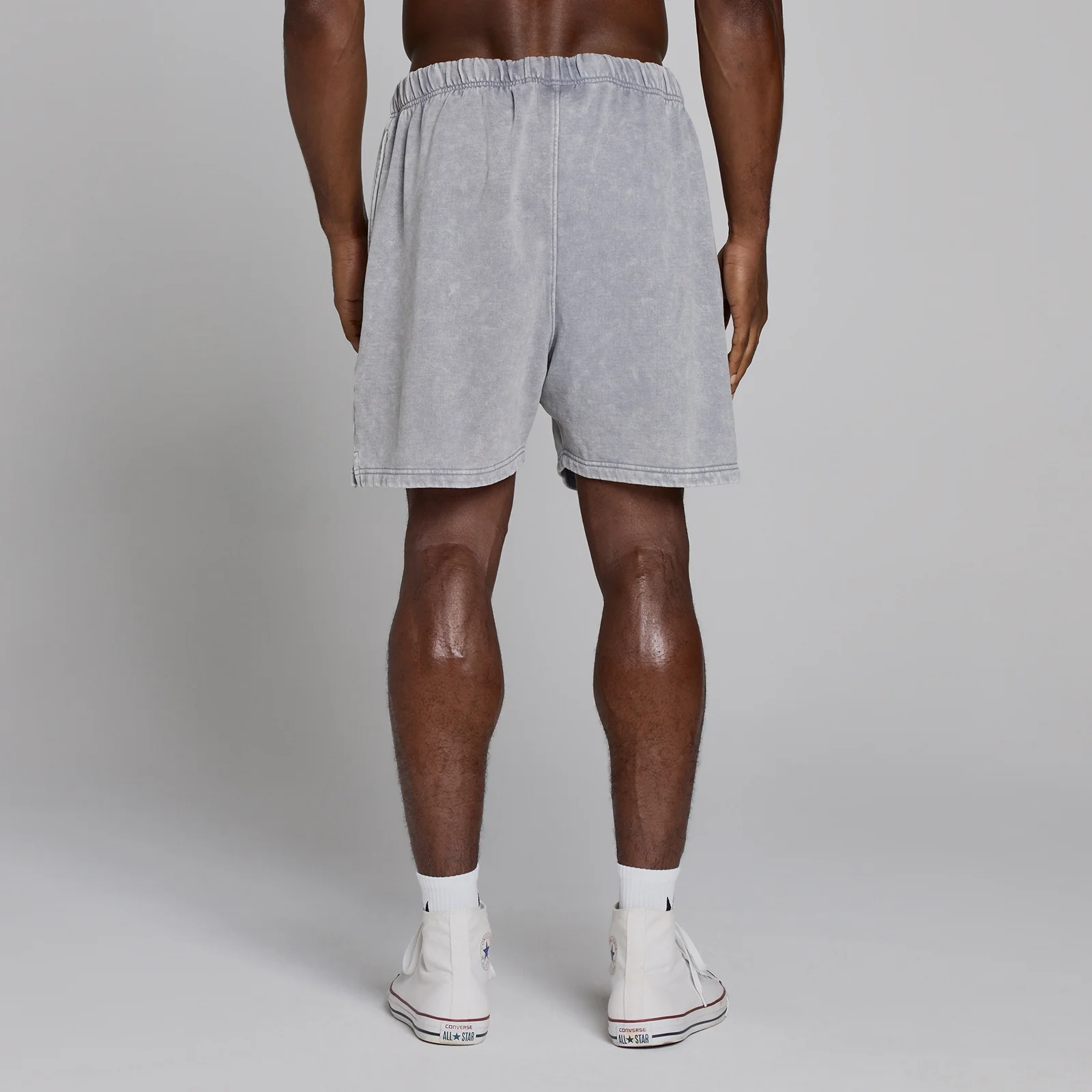 MP X Gold's Hombre Washed Graphic Oversized Sweat Pantalón Corto - Steel Blue - XS Imagen 4