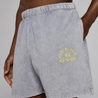 MP X Gold's Hombre Washed Graphic Oversized Sweat Pantalón Corto - Steel Blue - XS Imagen 6