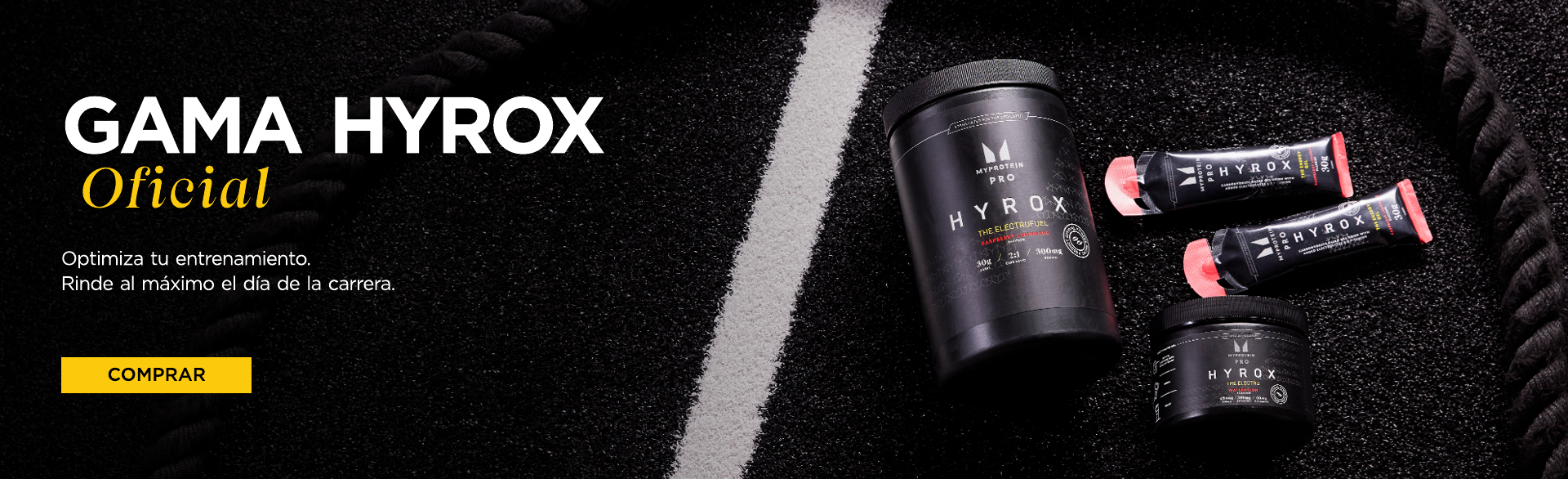 Gama Hyrox Oficial. Optimiza tu entrenamiento. Rinde al máximo el día de la carrera