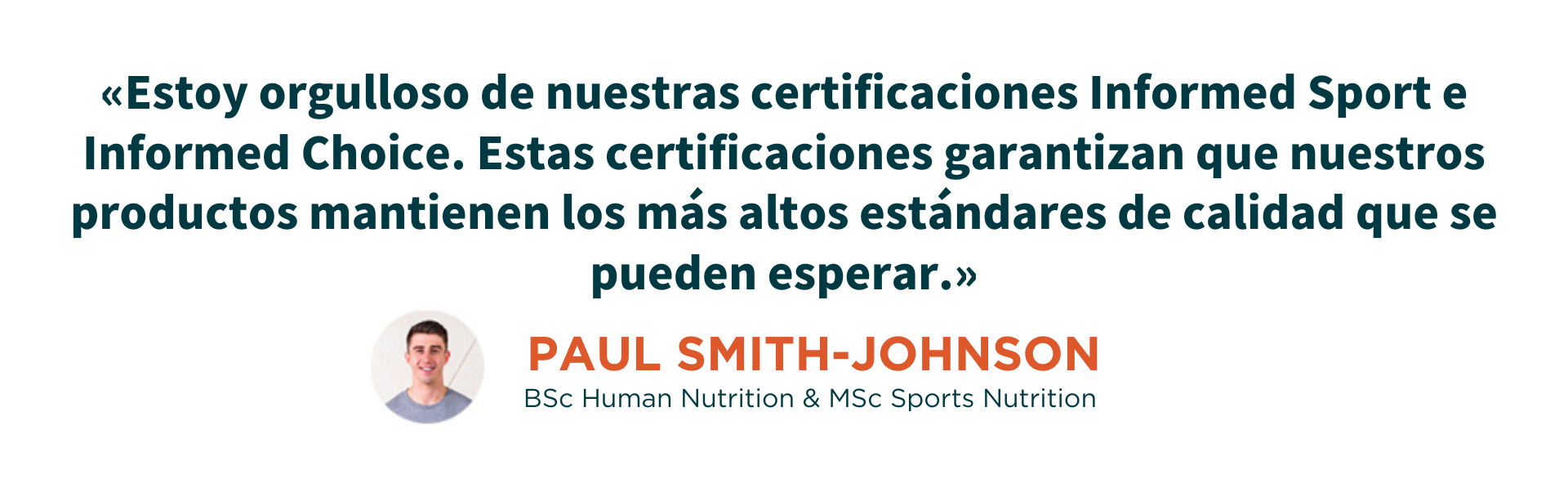 Testimonio de Paul Smith-Johnson sobre las certificaciones Informed Choice and Informed Sport