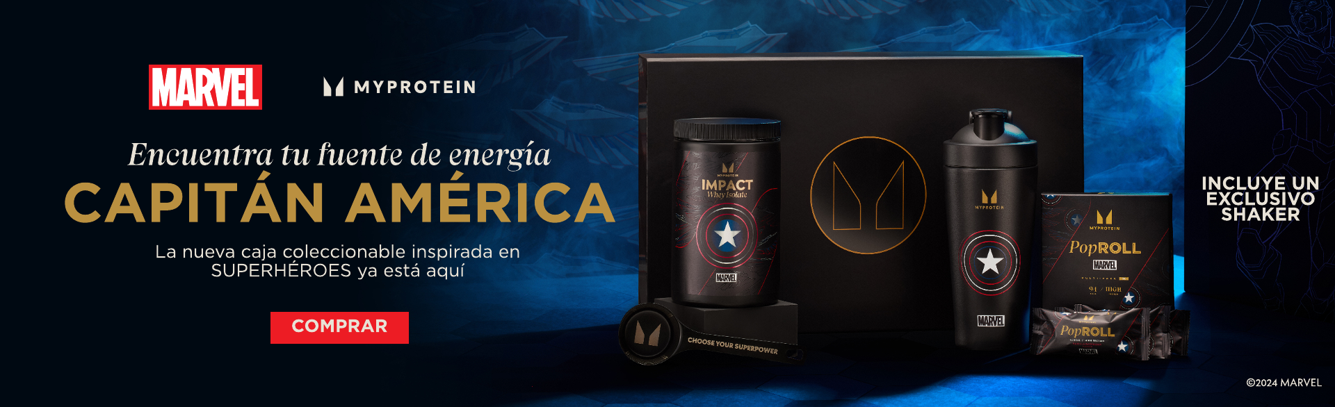 Myprotein x Marvel | Caja Capitán América
