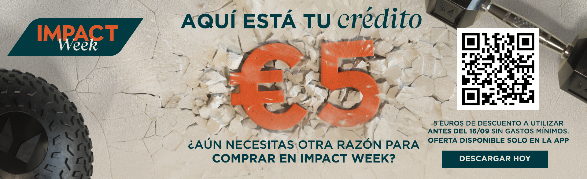 Aquí está tu crédito, 5€ de regalo