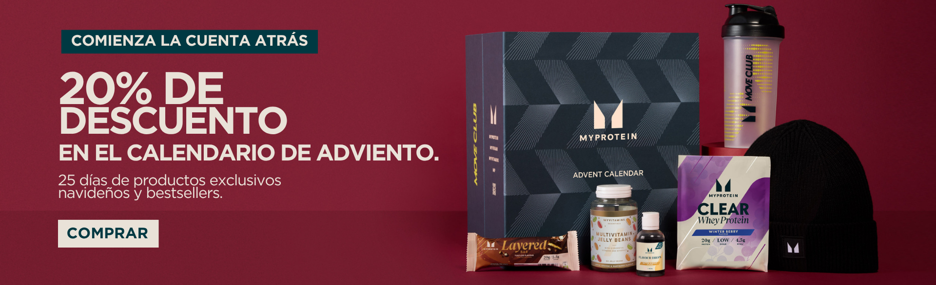 20% de descuento en el Calendario de Adviento de Myprotein